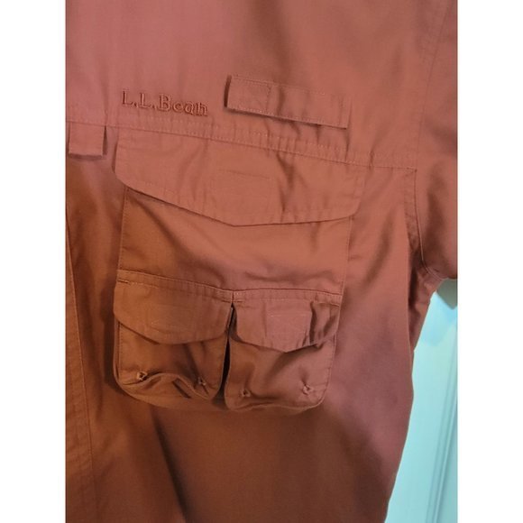 Men's LL Bean Buzz Off Button-Down Casual Short Sleeve Fishing‎ Shirt Size M-Reg - Picture 3 of 6